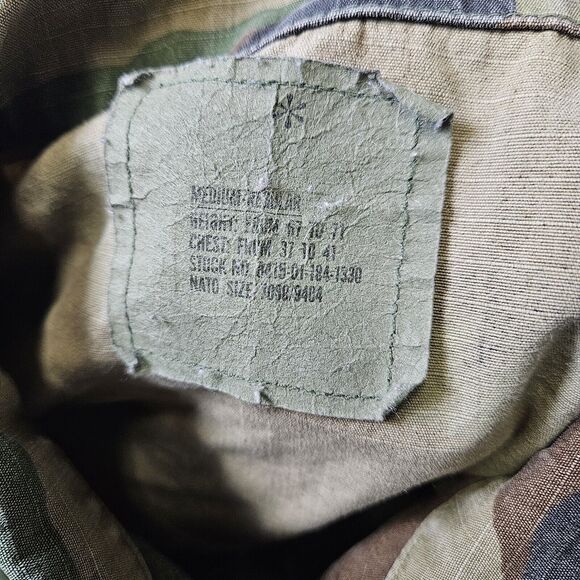 Vintage US Military US Army Woodland BDU Shirt Medium Regular - Picture 3 of 5